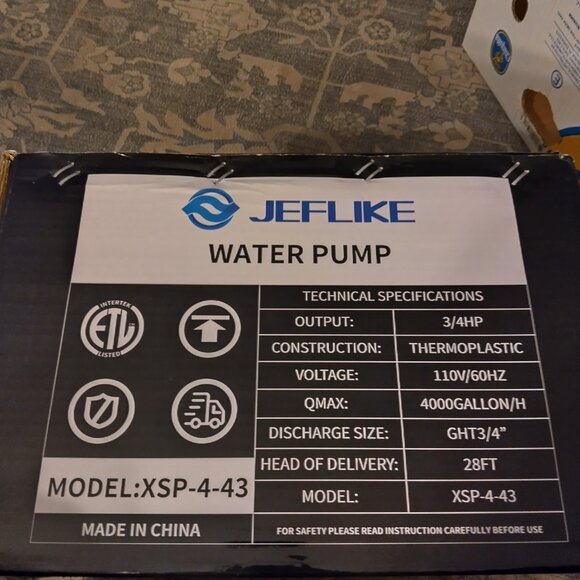 BRAND NEW WATER PUMP - Picture 2 of 2